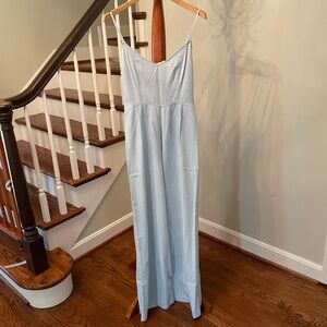 DO+BE Light Blue Jumpsuit with Back Tie, Size Medium